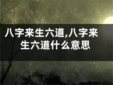 八字来生六道,八字来生六道什么意思