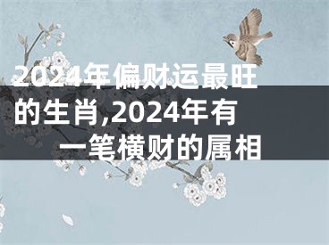 2024年偏财运最旺的生肖,2024年有一笔横财的属相