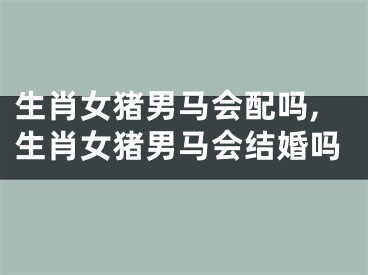 生肖女猪男马会配吗,生肖女猪男马会结婚吗