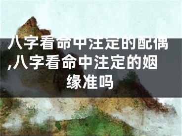 八字看命中注定的配偶,八字看命中注定的姻缘准吗