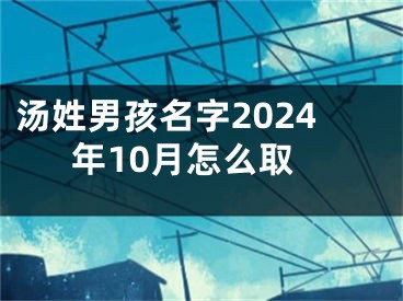 汤姓男孩名字2024年10月怎么取