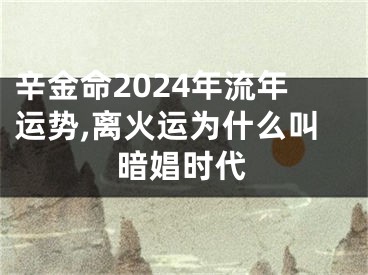 辛金命2024年流年运势,离火运为什么叫暗娼时代
