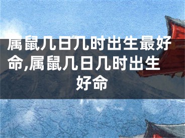 属鼠几日几时出生最好命,属鼠几日几时出生好命