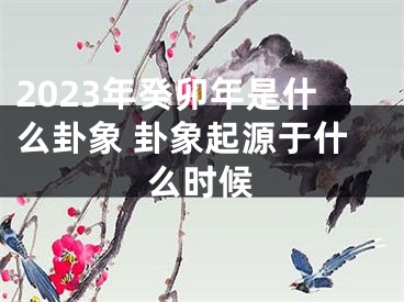 2023年癸卯年是什么卦象 卦象起源于什么时候