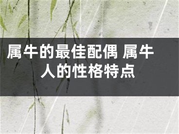 属牛的最佳配偶 属牛人的性格特点