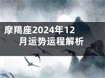 摩羯座2024年12月运势运程解析