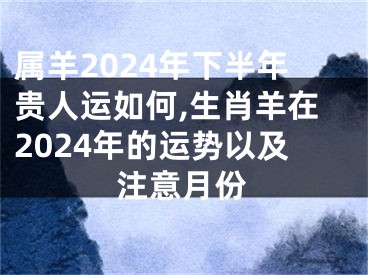 属羊2024年下半年贵人运如何,生肖羊在2024年的运势以及注意月份