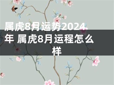 属虎8月运势2024年 属虎8月运程怎么样