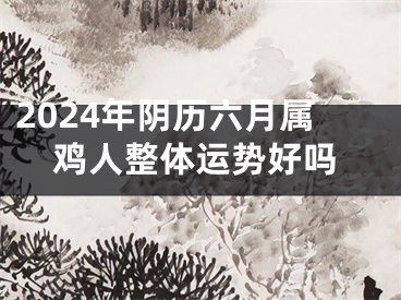 2024年阴历六月属鸡人整体运势好吗