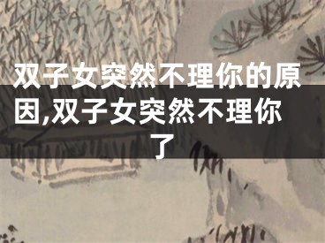 双子女突然不理你的原因,双子女突然不理你了
