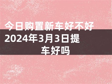 今日购置新车好不好 2024年3月3日提车好吗