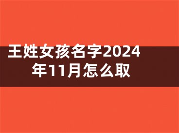 王姓女孩名字2024年11月怎么取