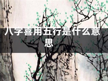八字喜用五行是什么意思 