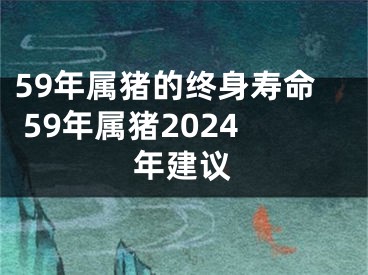 59年属猪的终身寿命 59年属猪2024年建议
