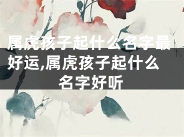 属虎孩子起什么名字最好运,属虎孩子起什么名字好听