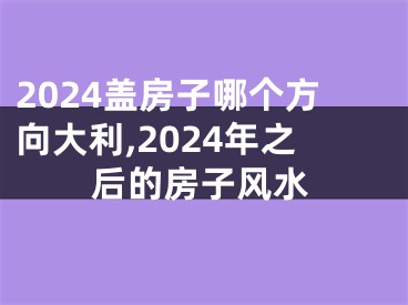 2024盖房子哪个方向大利,2024年之后的房子风水