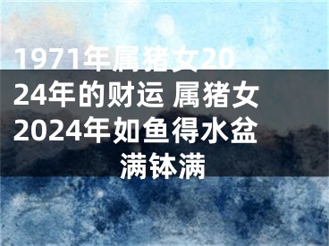 1971年属猪女2024年的财运 属猪女2024年如鱼得水盆满钵满