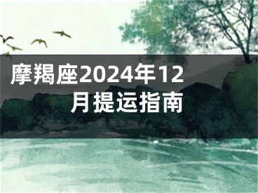 摩羯座2024年12月提运指南