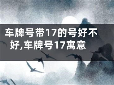 车牌号带17的号好不好,车牌号17寓意