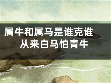 属牛和属马是谁克谁 从来白马怕青牛