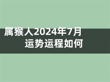 属猴人2024年7月运势运程如何