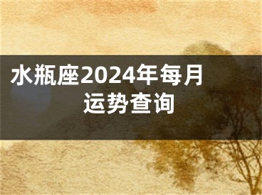 水瓶座2024年每月运势查询