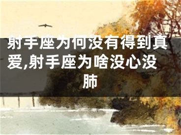 射手座为何没有得到真爱,射手座为啥没心没肺