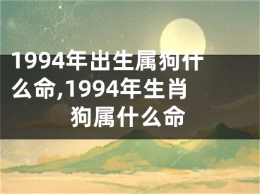 1994年出生属狗什么命,1994年生肖狗属什么命