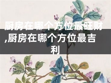 厨房在哪个方位最旺财,厨房在哪个方位最吉利