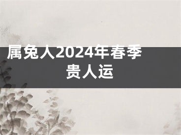 属兔人2024年春季贵人运