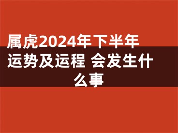 属虎2024年下半年运势及运程 会发生什么事