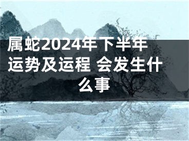 属蛇2024年下半年运势及运程 会发生什么事