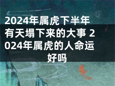 2024年属虎下半年有天塌下来的大事 2024年属虎的人命运好吗