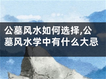 公墓风水如何选择,公墓风水学中有什么大忌