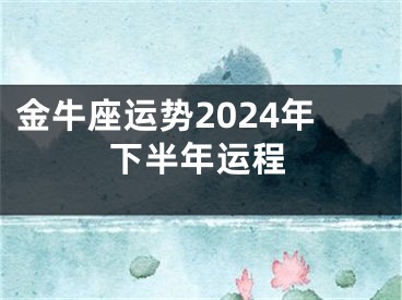 金牛座运势2024年下半年运程