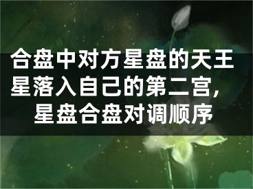 合盘中对方星盘的天王星落入自己的第二宫,星盘合盘对调顺序