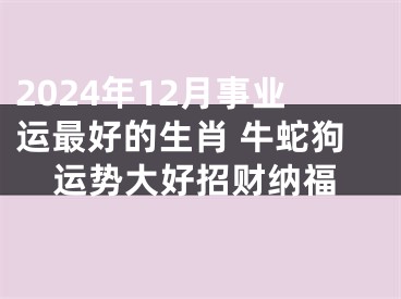 2024年12月事业运最好的生肖 牛蛇狗运势大好招财纳福