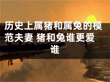 历史上属猪和属兔的模范夫妻 猪和兔谁更爱谁