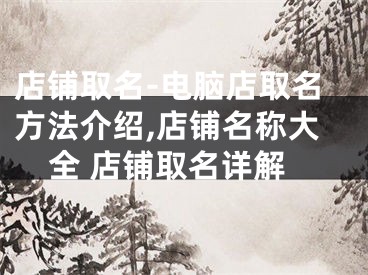 店铺取名-电脑店取名方法介绍,店铺名称大全 店铺取名详解
