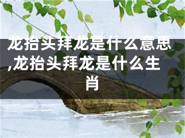 龙抬头拜龙是什么意思,龙抬头拜龙是什么生肖