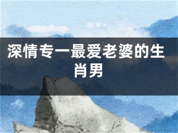 深情专一最爱老婆的生肖男