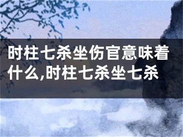 时柱七杀坐伤官意味着什么,时柱七杀坐七杀