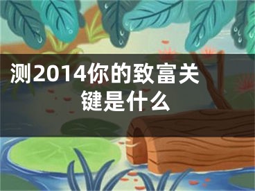 测2014你的致富关键是什么