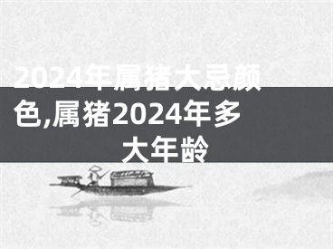 2024年属猪大忌颜色,属猪2024年多大年龄