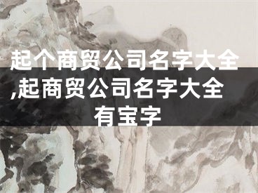 起个商贸公司名字大全,起商贸公司名字大全有宝字