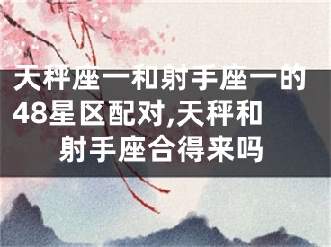 天秤座一和射手座一的48星区配对,天秤和射手座合得来吗