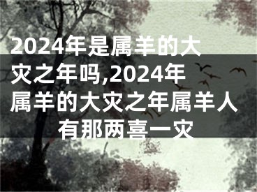 2024年是属羊的大灾之年吗,2024年属羊的大灾之年属羊人有那两喜一灾