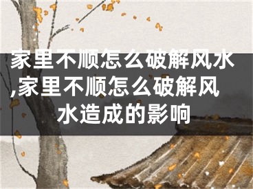 家里不顺怎么破解风水,家里不顺怎么破解风水造成的影响
