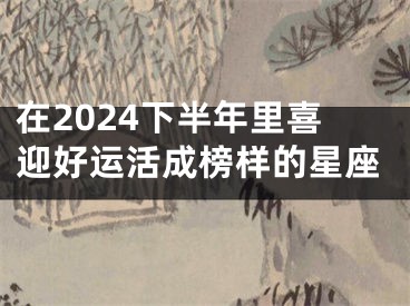 在2024下半年里喜迎好运活成榜样的星座