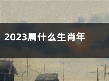 2023属什么生肖年